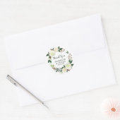 Sticker Rond Elégant Bouquet Rose (Enveloppe)