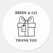 Sticker Rond Elegant Bride & Co. Bridal Shower Sarcelle (Devant)