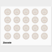 Sticker Rond Elegant Burnt Orange Botanical Thank You (Feuille)