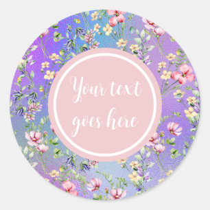 Sticker Rond Elégant cadre rose floral : Pour chaque occasion