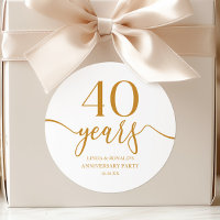Élégant Champagne 40e anniversaire de Mariage