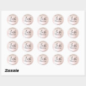 Sticker Rond Elégant Champagne Lash Shampooing Parties scintill (Feuille)