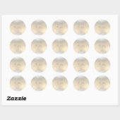 Sticker Rond Élégant Chic Cœurs en Or (Feuille)