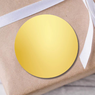 Sticker Rond Élégant Chic Glamor Faux Gold Blank Modèle