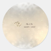 Sticker Rond Elegant Chic Gold Hearts (Devant)