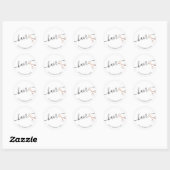 Sticker Rond Elégant ciseaux d'or rose coiffeur (Feuille)