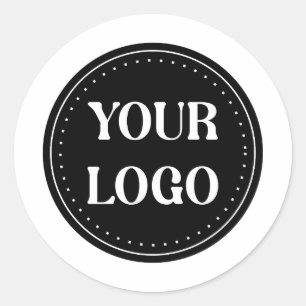 Sticker Rond élégant, contemporain, poli et personnalisable
