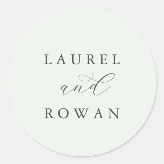 Sticker Rond Elégant Coordonnateur de verdure Mariage Enveloppe (Devant)