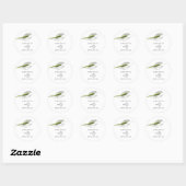 Sticker Rond Elégant coton blanc Mariage Lily de paix (Feuille)