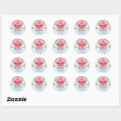 Sticker Rond Élégant Cupcake Boulangerie Boîte Sceau (Feuille)