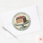 Sticker Rond Élégant dessert Baker Cake Caterer Cupcake Bakery (Enveloppe)