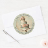 Sticker Rond Élégant dessert Baker Cake Caterer Cupcake Bakery (Enveloppe)