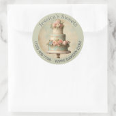 Sticker Rond Élégant dessert Baker Cake Caterer Cupcake Bakery (Sac)