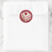 Sticker Rond Elégant dessert de fraises (Sac)