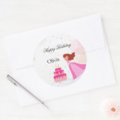 Sticker Rond Elegant Disney princess birthday (Enveloppe)