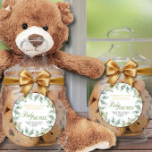 Sticker Rond Elégant Eucalyptus Baby shower neutre genre