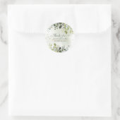 Sticker Rond Elegant Eucalyptus Gommier Bleu Merci (Sac)