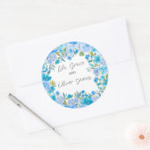 Sticker Rond Élégant Faire-part de mariage Fleur sauvage (Enveloppe)