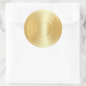 Sticker Rond Elégant Faux Gold Modèle glamour tendance (Sac)
