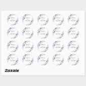 Sticker Rond Elegant Fleur sauvage Boho (Feuille)