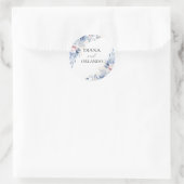 Sticker Rond Elegant Fleur sauvage Boho (Sac)