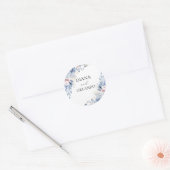 Sticker Rond Elegant Fleur sauvage Boho (Enveloppe)