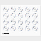 Sticker Rond Elegant Fleur sauvage Boho (Feuille)