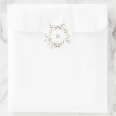 Sticker Rond Élégant Fleur sauvage séché Pampas Mariage Floral (Sac)