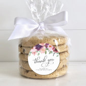 Sticker Rond Elégant Floral 75e anniversaire Merci de fête