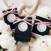 Sticker Rond Elegant Floral Celestial Moon Stars Save The Date