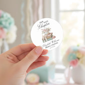 Sticker Rond Elegant Floral Her Next Chapter Bridal Shower