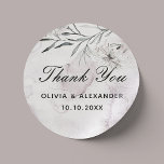Sticker Rond Elégant floral pâle pourpre pourpre mariage merci<br><div class="desc">Elégante aquarelle mariage florale merci sticker dans des couleurs fumées violet et pâle et poussiéreux. Veuillez me contacter si vous avez besoin d'autres articles.</div>