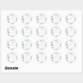 Sticker Rond Elegant Floral Wedding (Feuille)