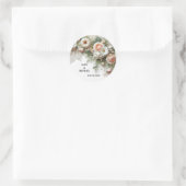 Sticker Rond Elegant Floral Wedding (Sac)