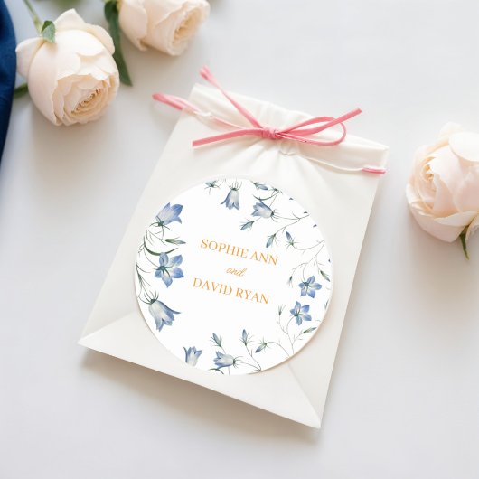 Sticker Rond Elegant Floral Wedding