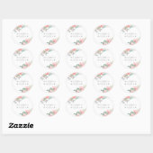 Sticker Rond Elégant flush Mariage Enveloppe Sceau (Feuille)