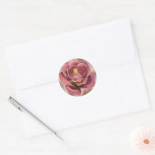 Sticker Rond Élégant glam rose or parties scintillant monogramm (Enveloppe)