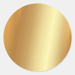 Sticker Rond Élégant Glamor Faux Modèle Or