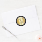 Sticker Rond Elegant Gold Diamonds 50th Wedding Anniversary (Enveloppe)