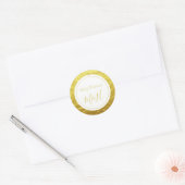 Sticker Rond Élégant Gold Foil Circle Impression (Enveloppe)