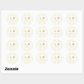 Sticker Rond Elegant Gold Minimalist Circle (Feuille)