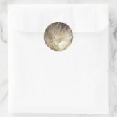 Sticker Rond Élégant Graphique d'énergie Clair Quartz (Sac)