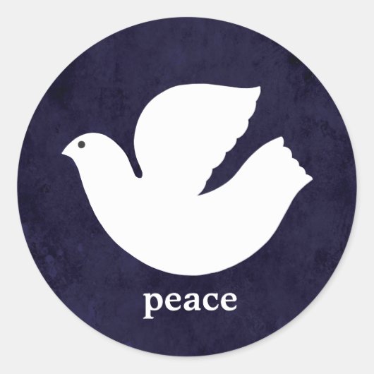 Sticker Rond Elegant Green Modern Peace Holiday Envelope Seal (Devant)