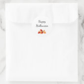 Sticker Rond Elégant Halloween Foliage Automne Rouge Orange Feu (Sac)