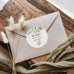Sticker Rond Elégant hiver blanc Peony Merci Favoriser<br><div class="desc">Ces élégantes pivoines d'hiver vous remercient pour les autocollants ronds classiques sont parfaits pour un mariage de destination. Le design comprend un bouquet de feuilles bordeaux,  verts et marrons peints à la main,  avec des pivoines blanches d'apparence fraîche,  une félicité inspirante et une beauté naturelle.</div>