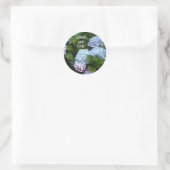 Sticker Rond Elegant Hydrangea Enregistrer la date (Sac)