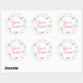 Sticker Rond Elegant Invitation Envelope Seals for Special Occa (Feuille)