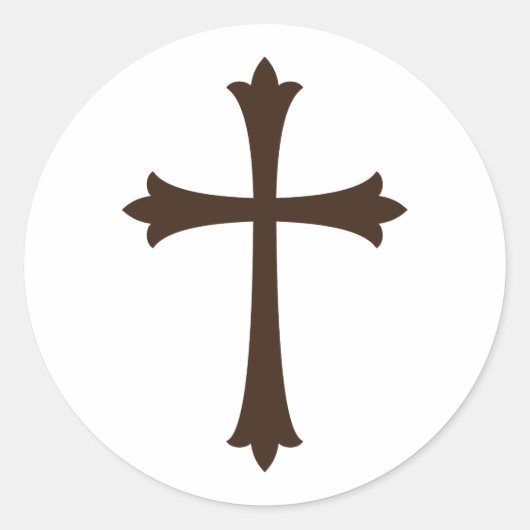 Sticker Rond Élégant joint d'enveloppe de la première communion (Devant)