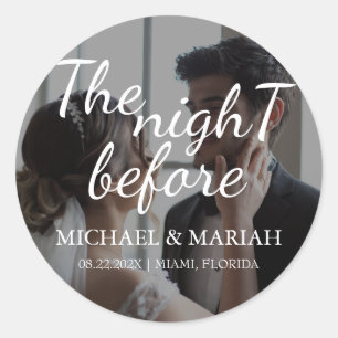 Sticker Rond Élégant La Nuit Avant Le Dîner De La Répétition Ph