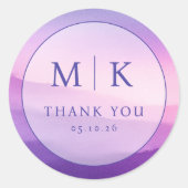 Sticker Rond Elegant Lavender Gradient Circle (Devant)